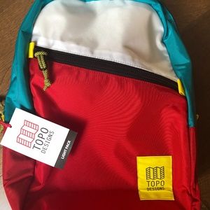 NWT Topo Designs Light Pack - White/Red/Turquoise